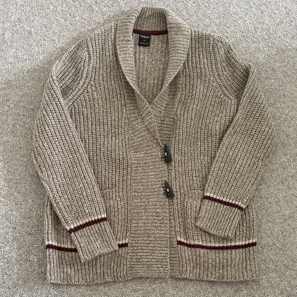 Chunky Knit Cardigan with Toggle Closures